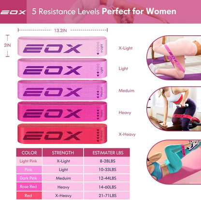 Elevate Your Workout with  Non-Slip Resistance Loop Bands – 5 Levels for Leg & Glute Training (Pink)