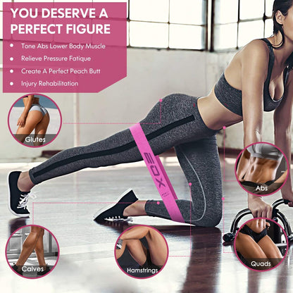 Elevate Your Workout with  Non-Slip Resistance Loop Bands – 5 Levels for Leg & Glute Training (Pink)